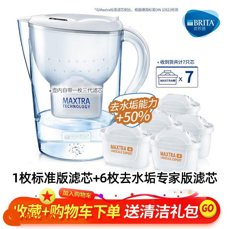 Đức Birande Brita lọc ấm đun nước M3.5L lọc ấm đun nước lọc lọc nước Birande hộ gia đình lưới ấm đun nước - Hộp lọc phiên bản chuyên nghiệp bảy ô 3,5L màu trắng