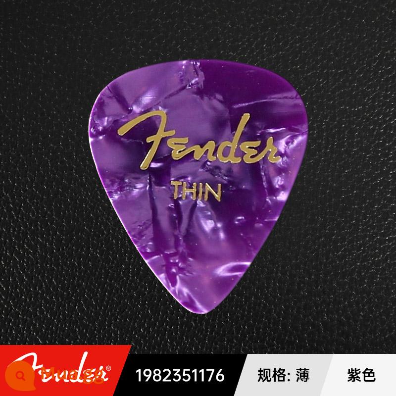 Mỹ Fender Celluloid Đàn Guitar Chọn Nhạc Jazz Chống Trơn Trượt Điện Gỗ Dân Gian Gảy Lò Xo Mảnh - mỏng màu tím