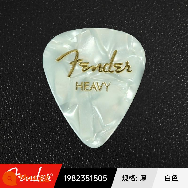 Mỹ Fender Celluloid Đàn Guitar Chọn Nhạc Jazz Chống Trơn Trượt Điện Gỗ Dân Gian Gảy Lò Xo Mảnh - trắng dày