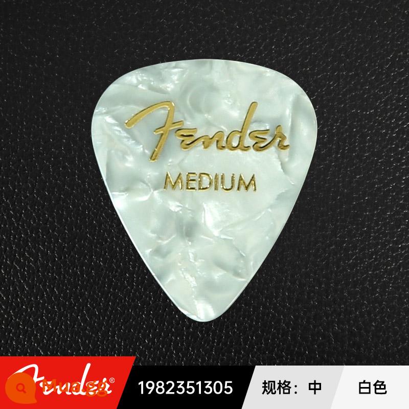 Mỹ Fender Celluloid Đàn Guitar Chọn Nhạc Jazz Chống Trơn Trượt Điện Gỗ Dân Gian Gảy Lò Xo Mảnh - trắng vừa