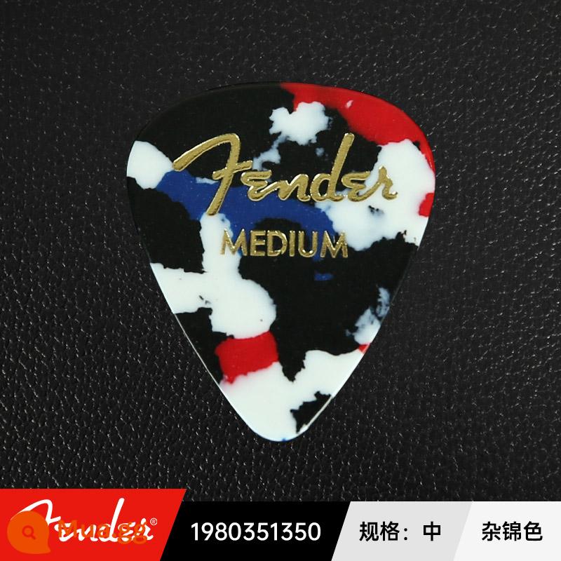 Mỹ Fender Celluloid Đàn Guitar Chọn Nhạc Jazz Chống Trơn Trượt Điện Gỗ Dân Gian Gảy Lò Xo Mảnh - Đầy màu sắc-vừa