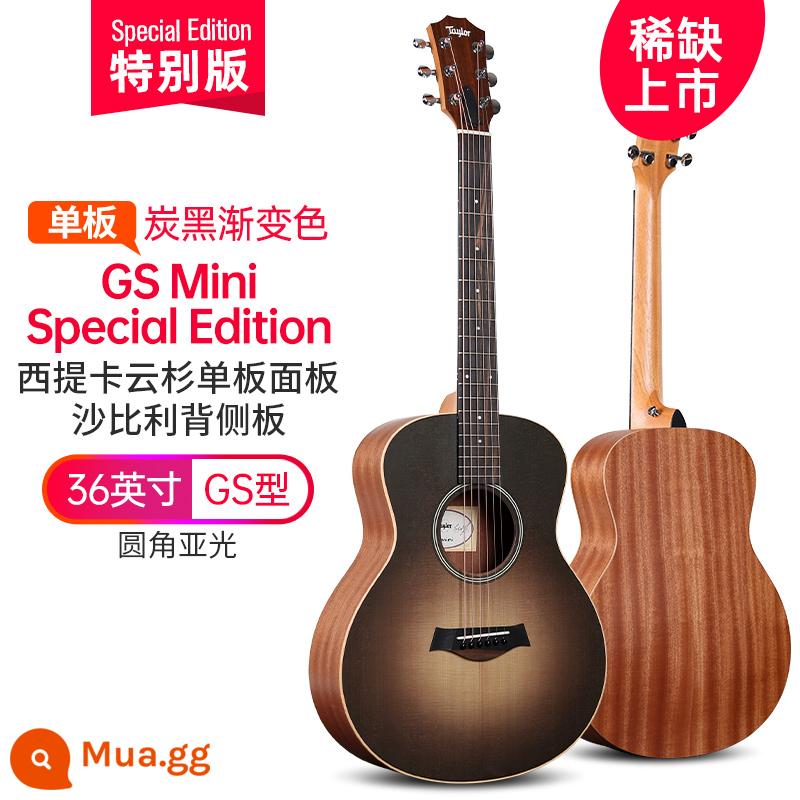 Đàn guitar Taylor Taylor GS mini Gỗ keo KOA veneer GTe cô gái đàn piano du lịch dân gian gsmini - GS MINI Phiên bản đặc biệt mới Âm thanh nguyên bản Màu chuyển sắc đen carbon (Vân sam + Sapele)