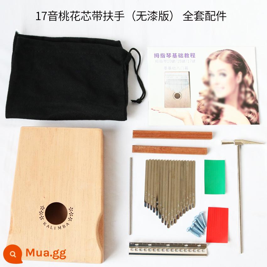 Thumb piano Kalimba phụ kiện đàn piano tự làm nguyên liệu đơn giản tự chế nhạc cụ tùy chỉnh phím ngón tay lò xo tấm điều chỉnh búa - Bộ 17 băng âm thanh tựa tay hoàn chỉnh không sơn