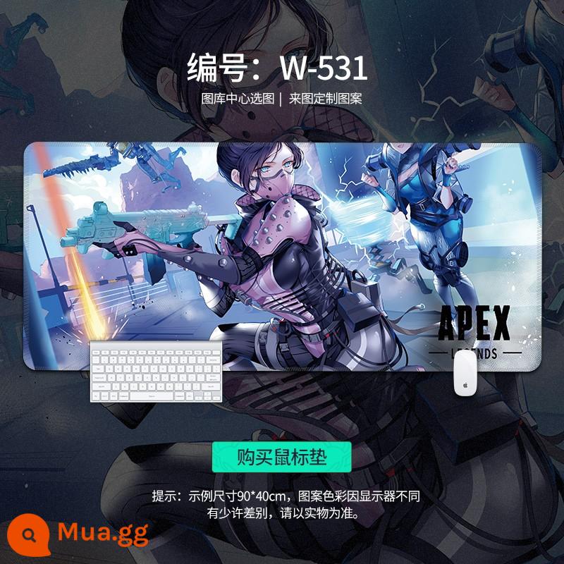 Miếng lót chuột APEX hero quá khổ để bàn bé trai game Internet cafe thoáng mát máy tính miếng lót bàn phím có thể tùy chỉnh - UMP45 W-531 [Mẫu nâng cấp mới]