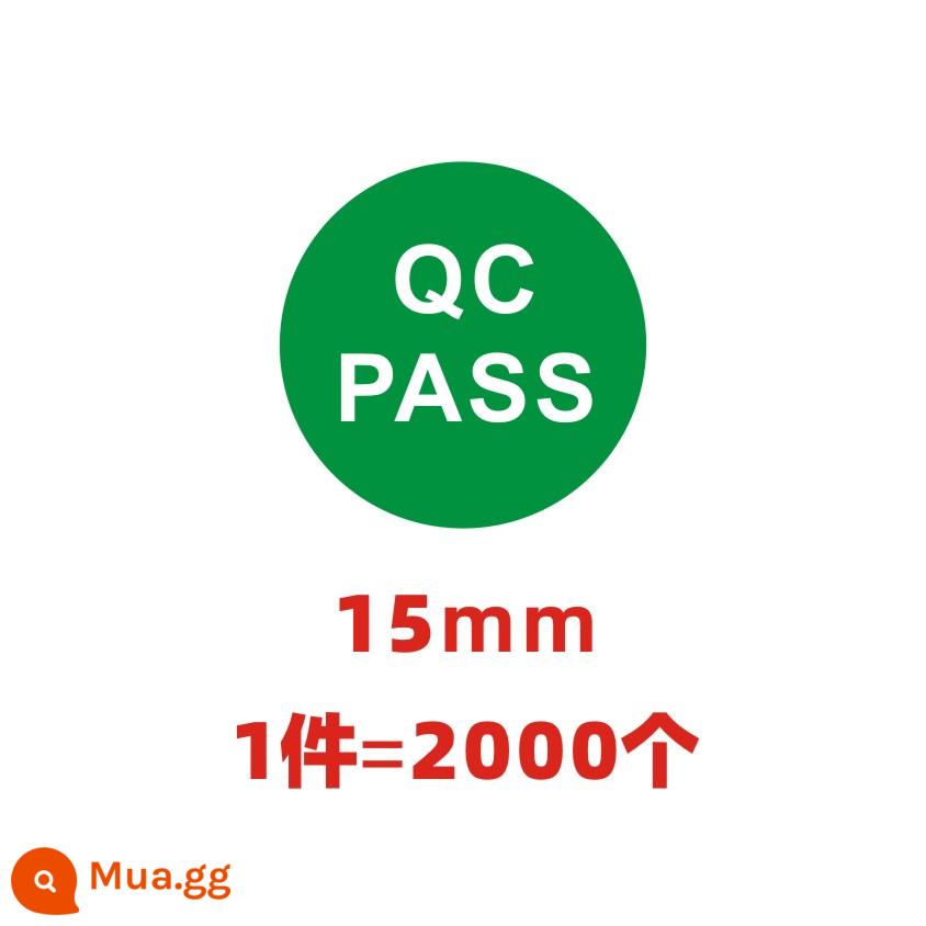 Giấy chứng nhận đủ điều kiện QC PASS kiểm tra nhãn kiểm tra chất lượng Nhãn hiệu đo lường nhãn dán tự dính không đủ tiêu chuẩn ROHS có thể được tùy chỉnh - QC PASS Không số 15MM (1 cái, 2000 cái