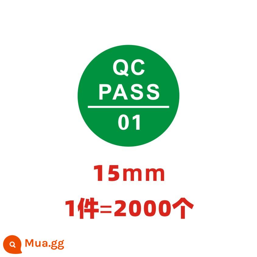 Giấy chứng nhận đủ điều kiện QC PASS kiểm tra nhãn kiểm tra chất lượng Nhãn hiệu đo lường nhãn dán tự dính không đủ tiêu chuẩn ROHS có thể được tùy chỉnh - QC PASS 01 15MM (1 cái, 2000 cái