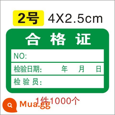 Giấy chứng nhận đủ điều kiện QC PASS kiểm tra nhãn kiểm tra chất lượng Nhãn hiệu đo lường nhãn dán tự dính không đủ tiêu chuẩn ROHS có thể được tùy chỉnh - Số 2 (1000 cái mỗi mảnh) 40X25mm