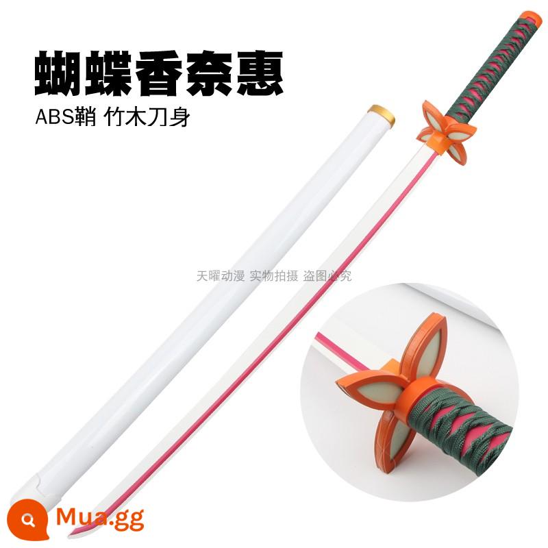 Ghost Slayer's Blade Sun Wheel Knife COS Zaomen Tanjiro Vợ tôi Shanyi Fugang Yiyong Juhe Vũ khí Đạo cụ Dao gỗ - Bướm Chane ABS