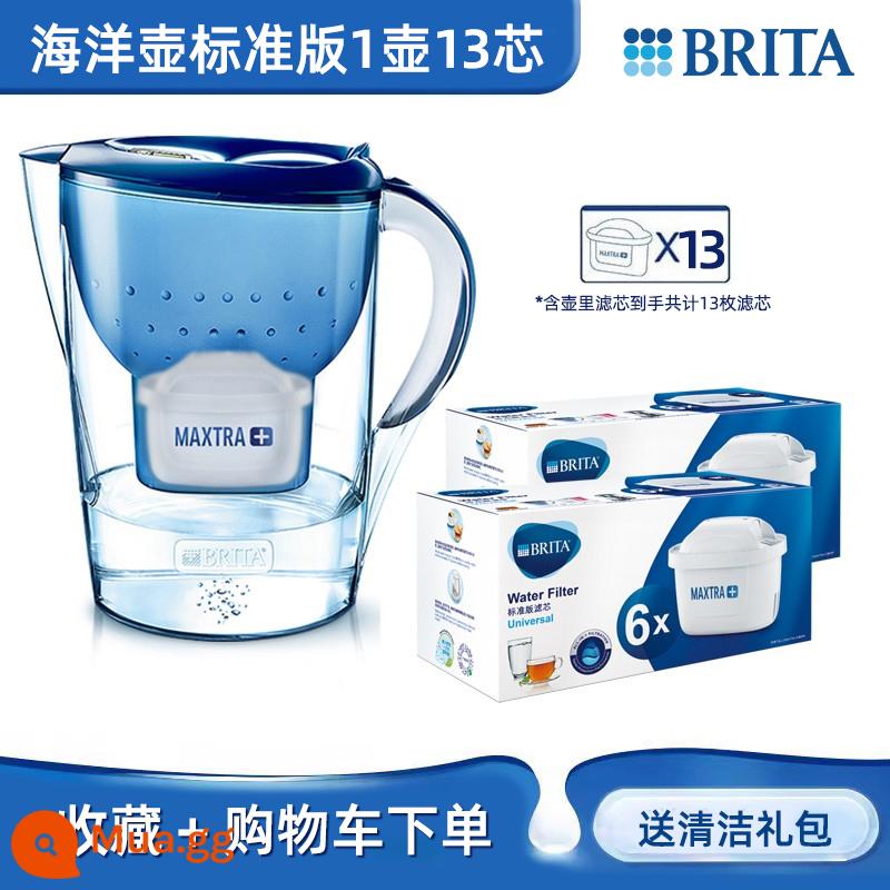 Đức Birande BRITA lọc ấm siêu tốc M3.5L nhà bếp máy lọc nước lõi lọc nước máy hộ gia đình ấm đun nước - 1 nồi màu xanh lam, 13 phần tử [phần tử lọc tiêu chuẩn] Thêm vào bộ sưu tập và nhận gói quà tặng khi mua hàng