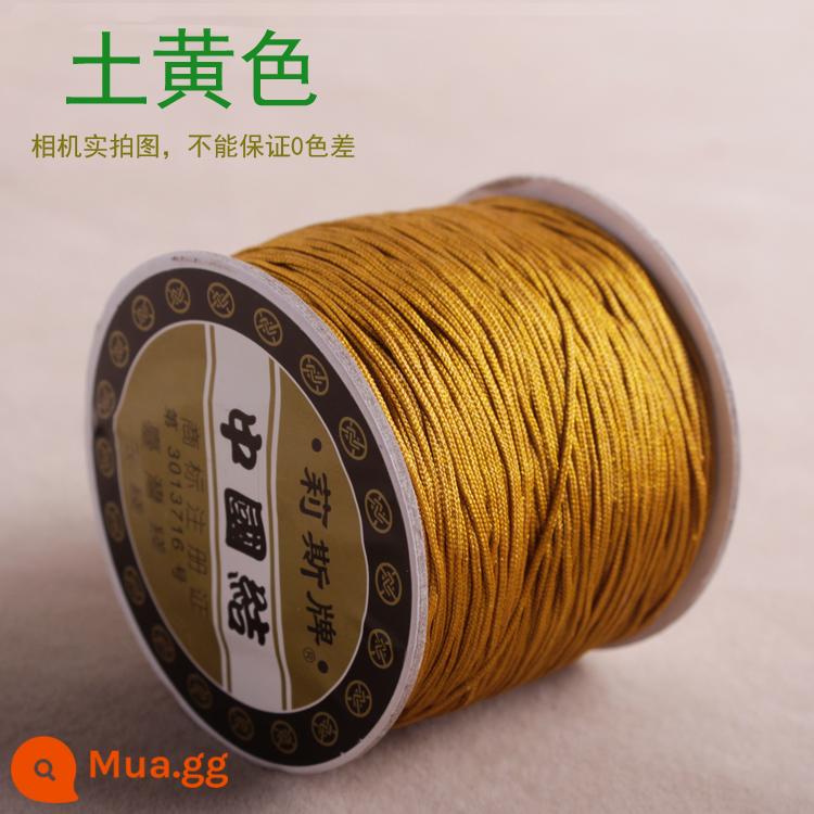 Số 72 Đài Loan Liz thương hiệu ngọc dây 0.8mm trang sức ngọc chạy trốn công chúa Series DIY tay vòng cổ đính cườm dây - Đường màu vàng đất 72