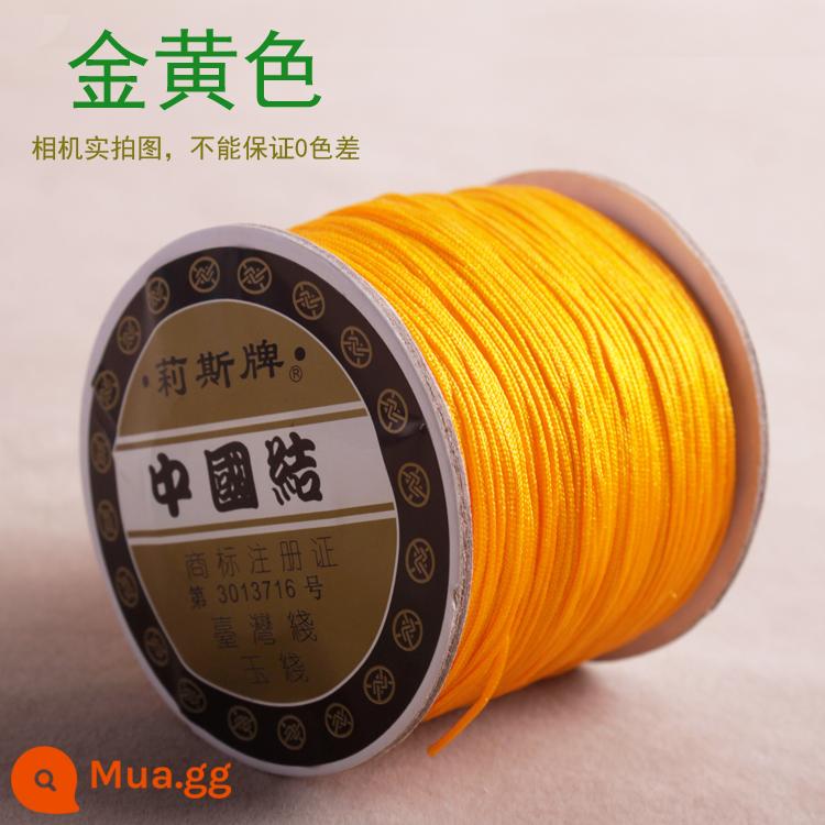 Số 72 Đài Loan Liz thương hiệu ngọc dây 0.8mm trang sức ngọc chạy trốn công chúa Series DIY tay vòng cổ đính cườm dây - Đường Vàng Vàng 72