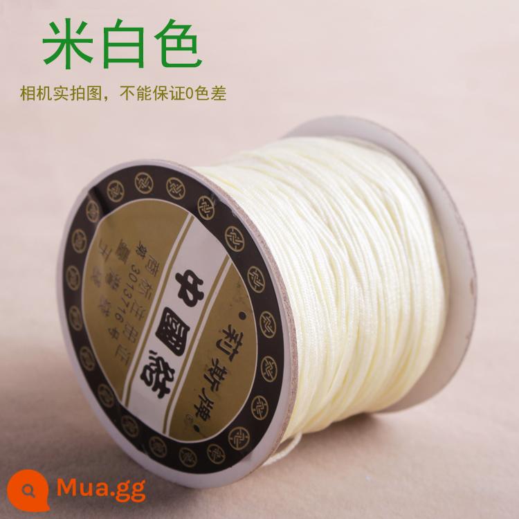 Số 72 Đài Loan Liz thương hiệu ngọc dây 0.8mm trang sức ngọc chạy trốn công chúa Series DIY tay vòng cổ đính cườm dây - Đường 72 trắng nhạt