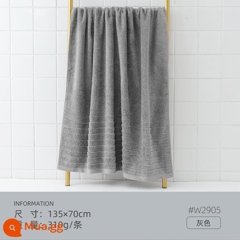 Jie Liya khăn tắm cotton nguyên chất 2023 mới khăn lớn người lớn trẻ em thấm hút mềm mại nam nữ mùa đông khăn tắm - [Thân thiện với da] 310g xám đậm (W2905)