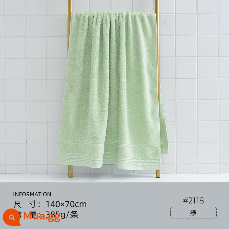 Jie Liya khăn tắm cotton nguyên chất 2023 mới khăn lớn người lớn trẻ em thấm hút mềm mại nam nữ mùa đông khăn tắm - [Thoải mái] Xanh 385g (model E2118)