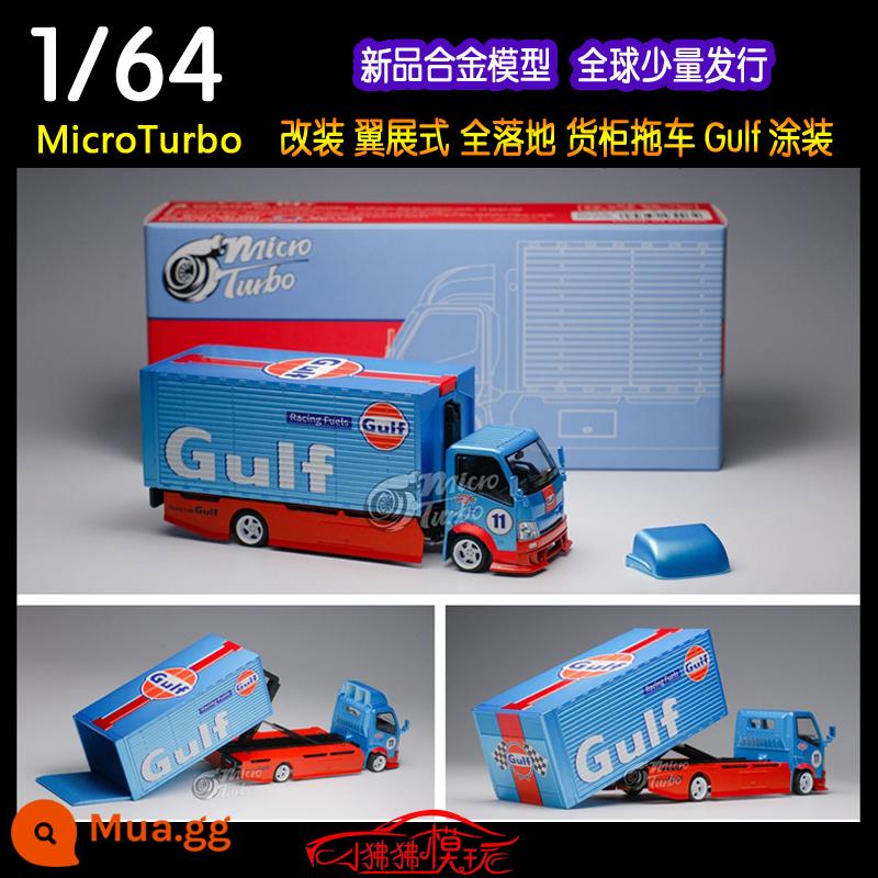 MT 1:64 Người vận chuyển Xe kéo phẳng tùy chỉnh HKS GULF - Xe đẩy container [lớp phủ GULF] có sẵn hàng