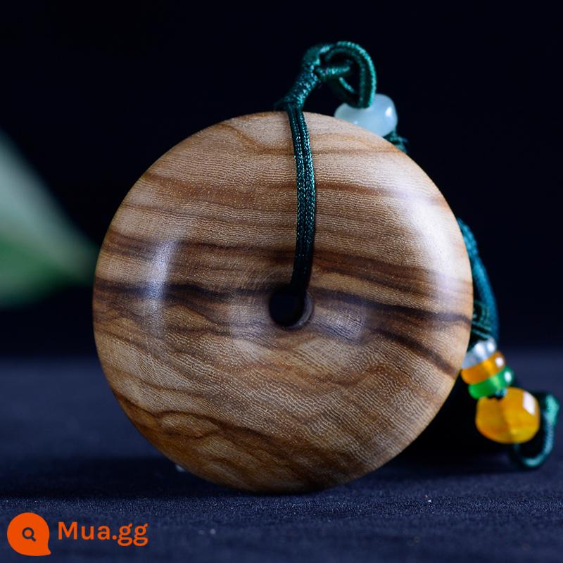 Thùy gỗ đàn hương đỏ mật độ cao gỗ đàn hương máu handmade khóa an toàn tay cầm mặt dây chuyền mặt dây chuyền mặt dây chuyền đăng nhập thủ công văn bản chơi - Khóa an toàn gỗ sữa 50x20mm có dây treo