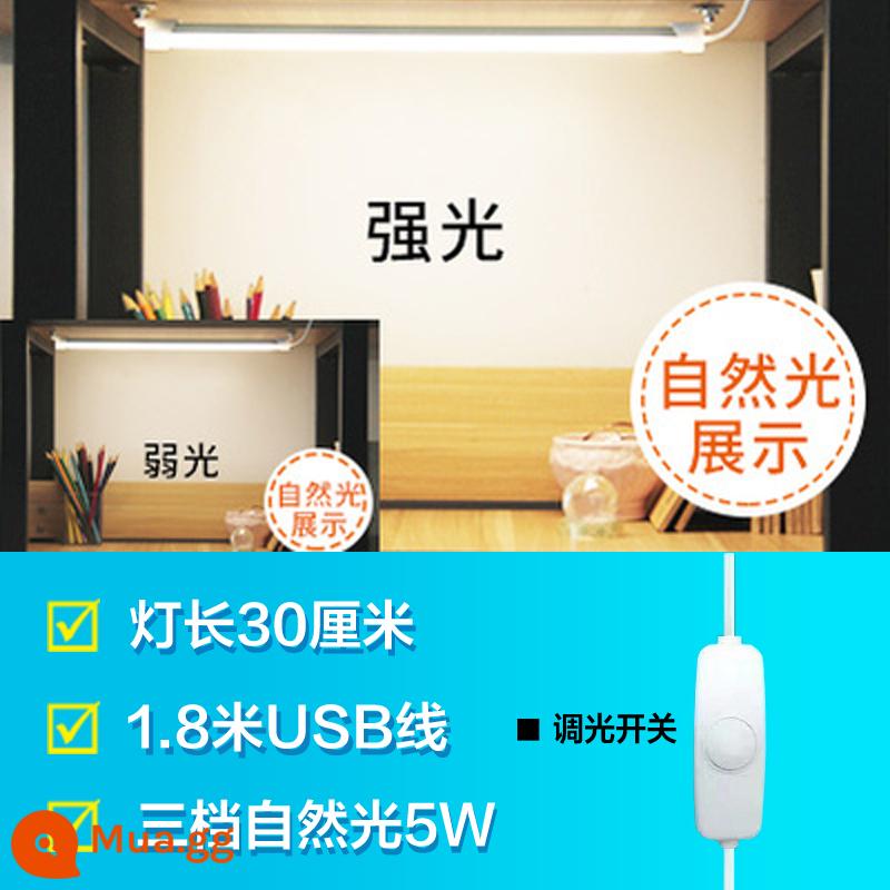 Đèn bàn ký túc xá LED nghiên cứu bảo vệ mắt đặc biệt sạc giường tầng trên đèn tường nam châm sinh viên đại học hiện vật để bàn thoáng mát đèn - Độ sáng có thể điều chỉnh 30 cm [ánh sáng tự nhiên]