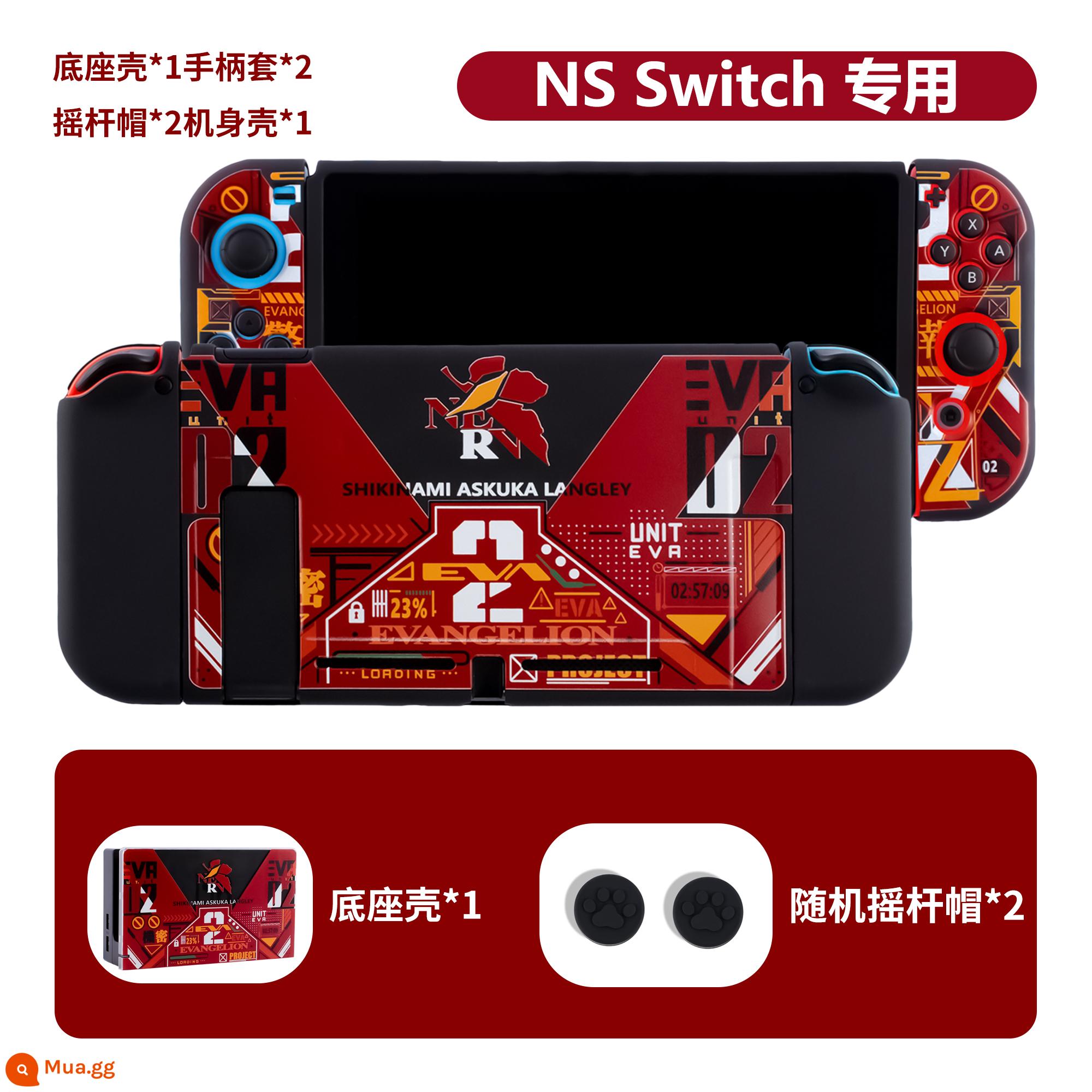 Nintendo EVA Neon Genesis Evangelion switch OLED bảo vệ ns bảo vệ túi lưu trữ màu đen - NS-EVA Unit 2 (hộp bảo vệ + hộp đế)