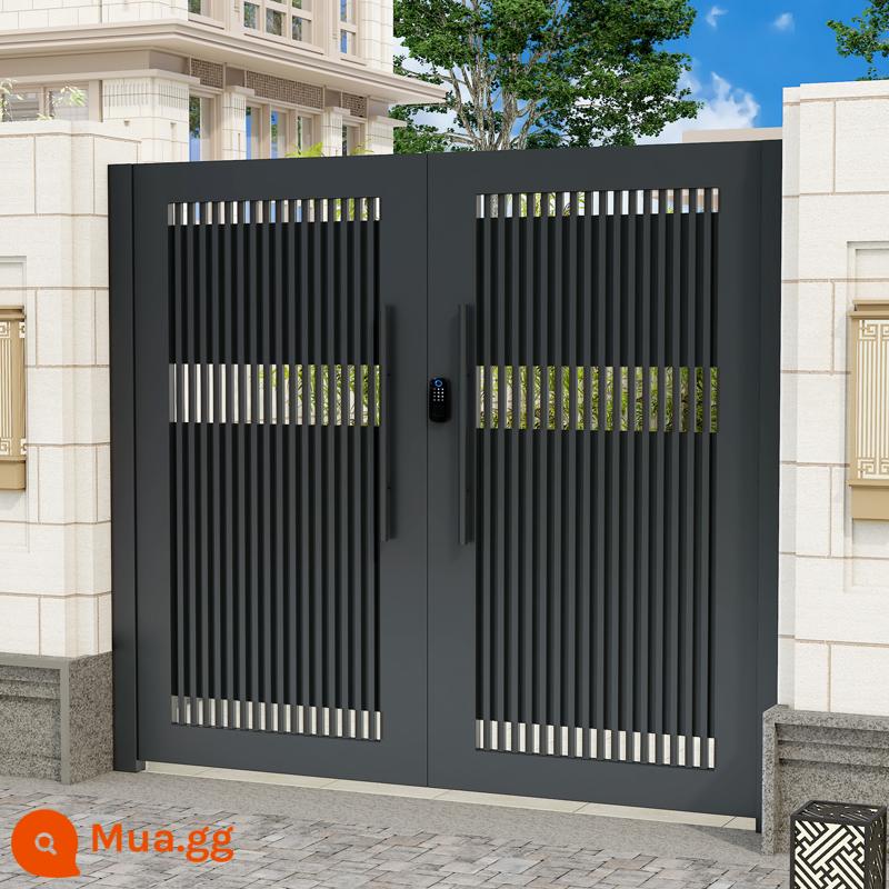 Cửa hàng sắt mới của Trung Quốc cửa Vùng đất Aluminum Biệt thự Vườn không gỉ Vườn điện Điện đơn Single Dual Switch Court - Kiểu 1 mỗi hình vuông