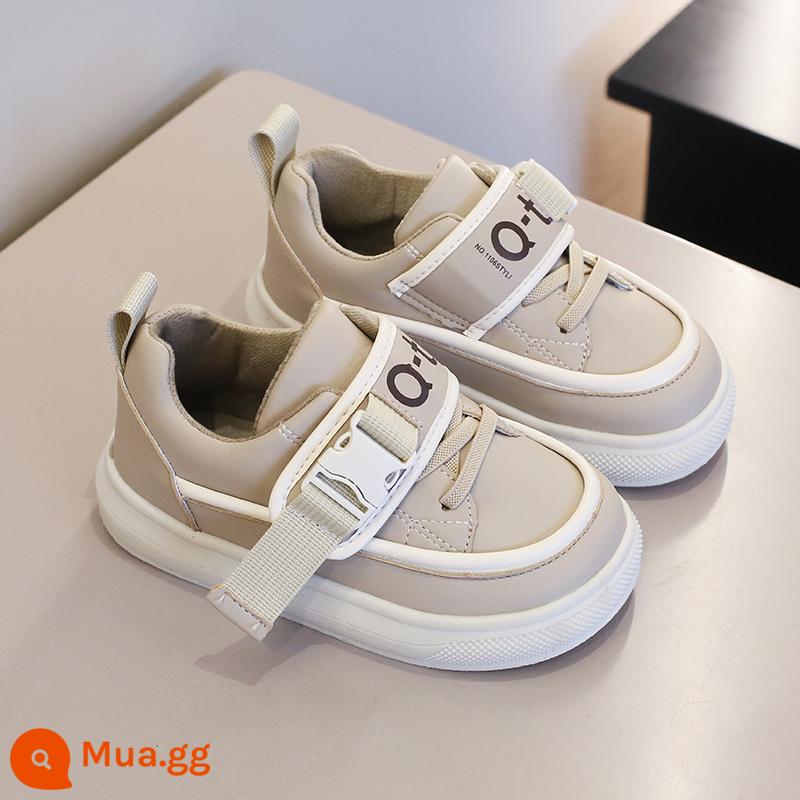 Giày bánh mì trẻ em 2022 Mùa thu và mùa đông mới Velvet Boys Fashion Giày thông thường Phiên bản Girl Two Cotton Sports Shoes - Khaki (bông thứ hai)