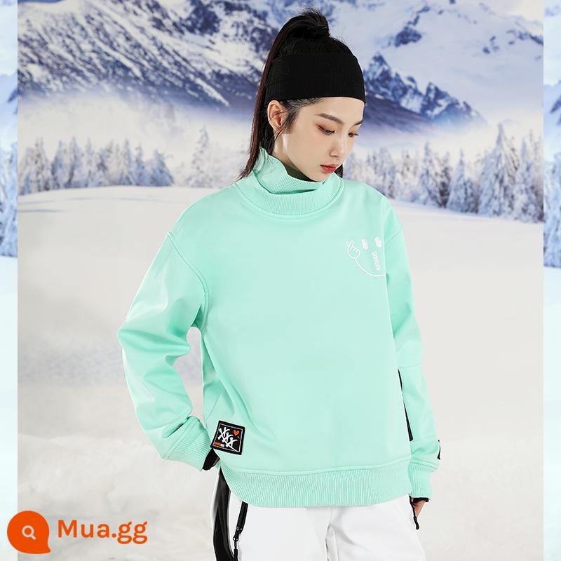 XXXSnow Ski Ski Quần áo nam và áo len không thấm nước nữ - Tiffany màu xanh không thấm nước cộng với nhung