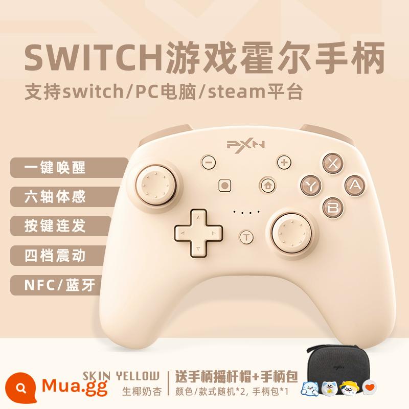 pxn Lai Shida 9607x Nintendo switch Pro bộ điều khiển trò chơi ns không dây Bluetooth Hall rocker phiên bản máy tính Steam Chuyến đi hai người Zelda Kingdom of Tears - [Mơ sữa dừa thô] Hall Edition có kèm túi quai