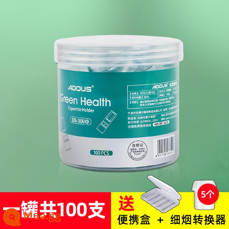 Hộp đựng thuốc lá Aidoshi dùng một lần bộ lọc hắc ín thuốc lá lọc tốt nam nữ chính hãng hút thuốc lá - Miệng mỏng nâng cấp 1 lon + 5 đầu chuyển thuốc lá xịn