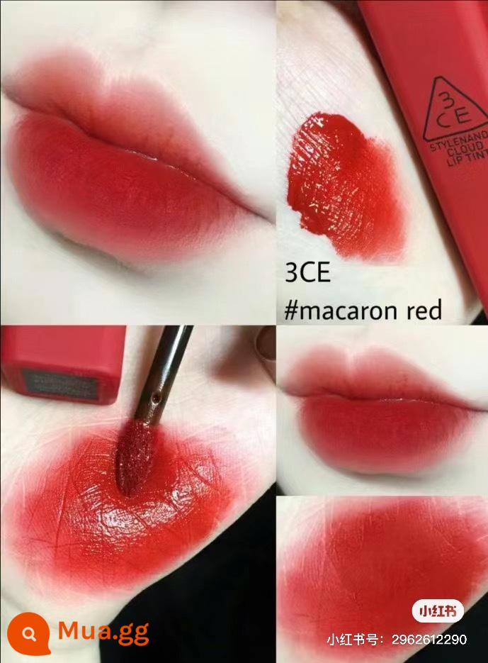 Son Spot 3CE son bóng giá phải chăng sinh viên niche Matte Matte Velvet Retro Matte Lipstick Hàn Quốc - Son bóng nước #Macron đỏ