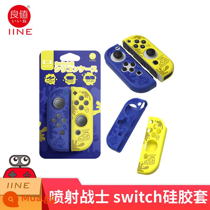 Ajitomo Công Tắc Splatoon Chủ Đề Bảo Vệ Phụ Kiện Đính Đá NS Hộp Thẻ OLED Tay Giá Đỡ Dây - Vỏ mềm tay cầm trái và phải chính hãng giá tốt NS/OLED