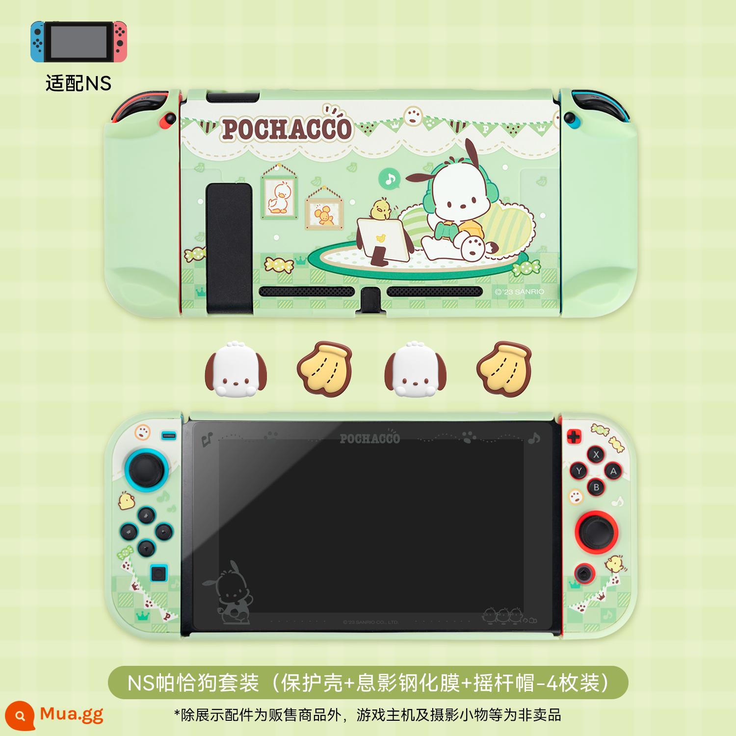 Cực kỳ muốn vỏ bảo vệ Nintendo Switch vỏ cứng Sanrio oled tay cầm bảo vệ tay ns đế cắm phụ kiện - [NS] Vỏ bảo vệ chó Pacha-Thời gian chơi game + Phim cường lực Siying + Mũ lưỡi trai