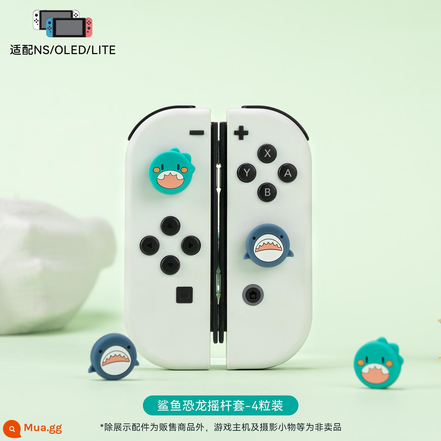 Tôi thực sự muốn Nintendo Switch Cat Claw nâng mũ ns keycap lite tay cầm nắp oled silicone bảo vệ - Cá Mập Nhỏ & Mũ Rocker Khủng Long Nhỏ