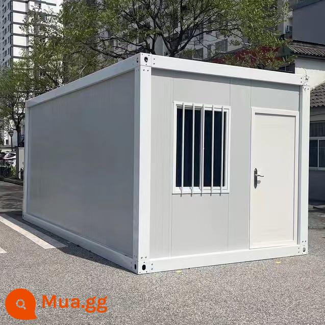 Container nhà di động nhà máy bán hàng trực tiếp tùy chỉnh sống lửa đá len màu nhà thép công trường xây dựng nhà bảng di động đơn giản - Trắng3m*3m