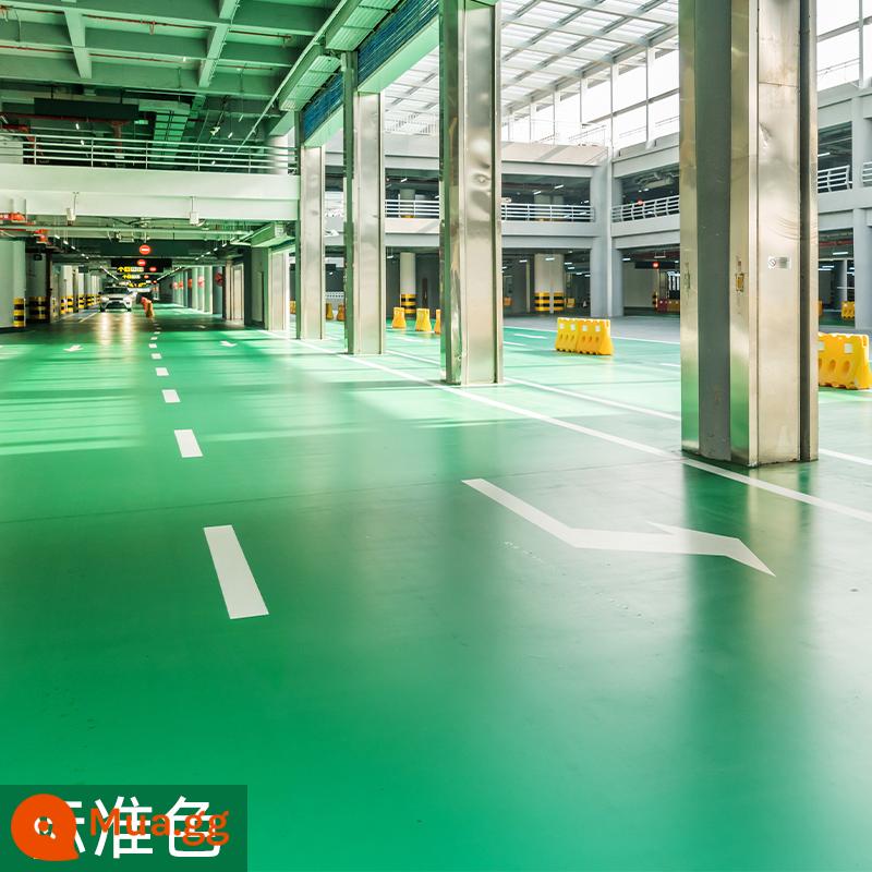 Sơn sàn epoxy gốc nước ba trong một sơn sàn xi măng chống thấm nước tự san phẳng sơn sàn trong nhà và ngoài trời hộ gia đình - Màu xanh lá cây tiêu chuẩn [mẫu hiệu suất cao] [bù túi da/dụng cụ miễn phí]