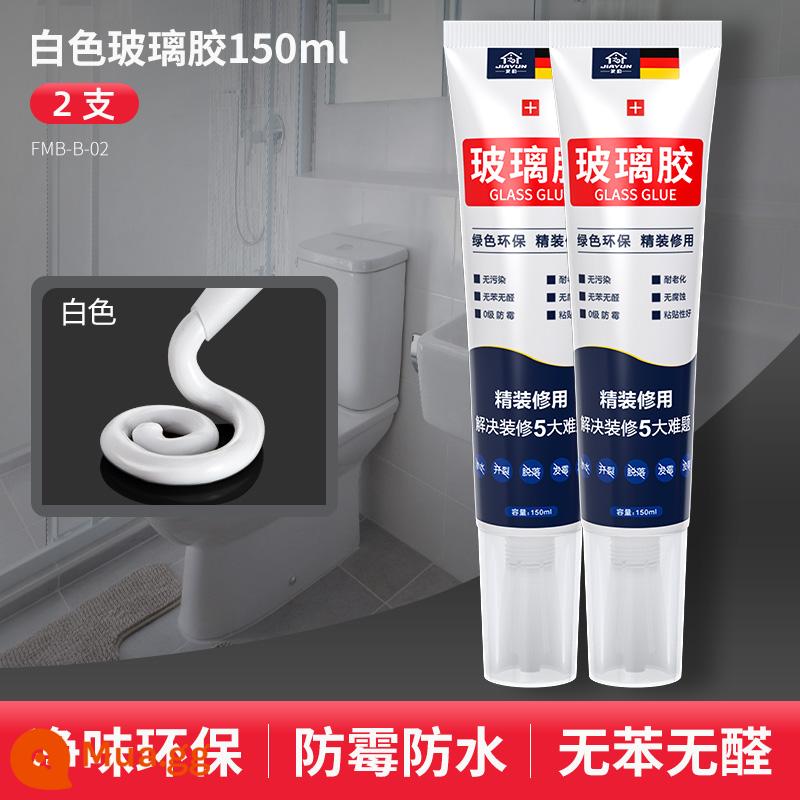 Keo dán kính chống thấm nước và chống nấm mốc nhà bếp và phòng tắm dán cạnh keo silicone keo làm đẹp mạnh keo trong suốt cấu trúc niêm phong nhà vệ sinh keo tạo tác - Loại chống nấm mốc cấp 0★Loại bóp bằng tay-Trắng*2