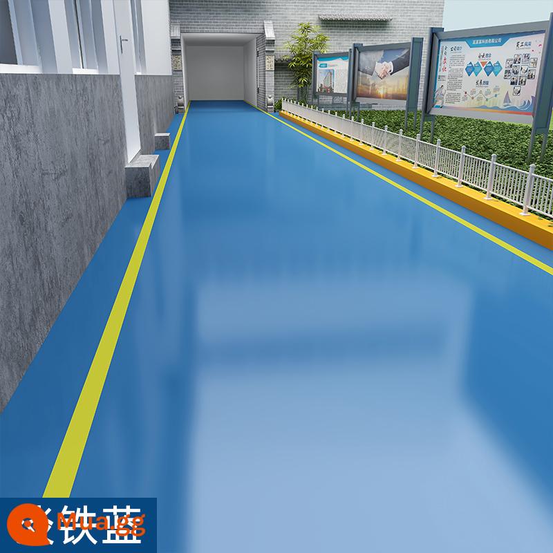 Sơn sàn epoxy gốc nước ba trong một sơn sàn xi măng chống thấm nước tự san phẳng sơn sàn trong nhà và ngoài trời hộ gia đình - Light Iron Blue [Mẫu hiệu suất cao] [Nhận túi da để đền bù/tặng dụng cụ]