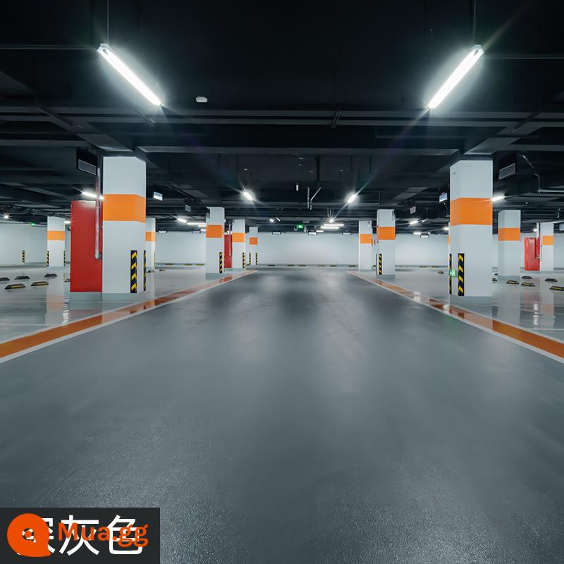 Sơn sàn epoxy gốc nước ba trong một sơn sàn xi măng chống thấm nước tự san phẳng sơn sàn trong nhà và ngoài trời hộ gia đình - Xám đậm [Mẫu cao cấp] [Nhận túi da tặng/tặng dụng cụ]