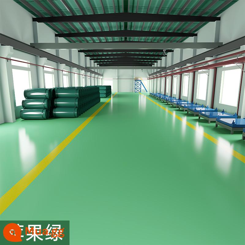 Sơn sàn epoxy gốc nước ba trong một sơn sàn xi măng chống thấm nước tự san phẳng sơn sàn trong nhà và ngoài trời hộ gia đình - Apple green [mẫu hiệu suất cao] [bù túi da/công cụ miễn phí]