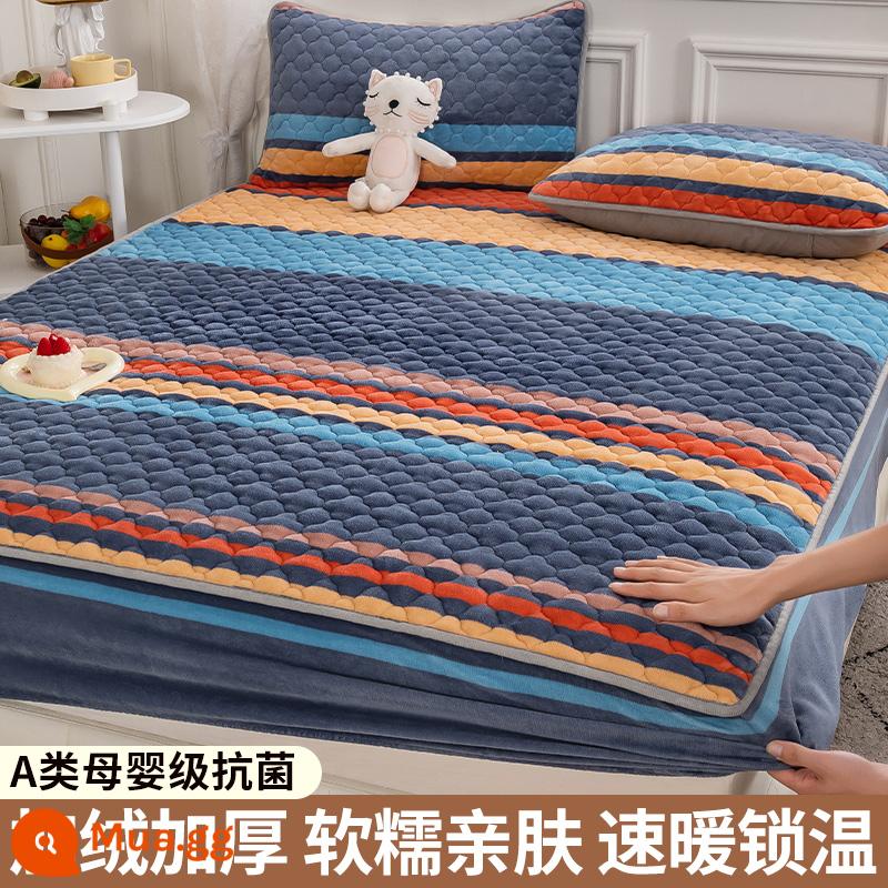 Giường cotton Velvet sữa, giường đơn, 2022 Túi đựng tấm nệm san hô dày mùa đông mới - Bi da [lông cừu sữa ấm]