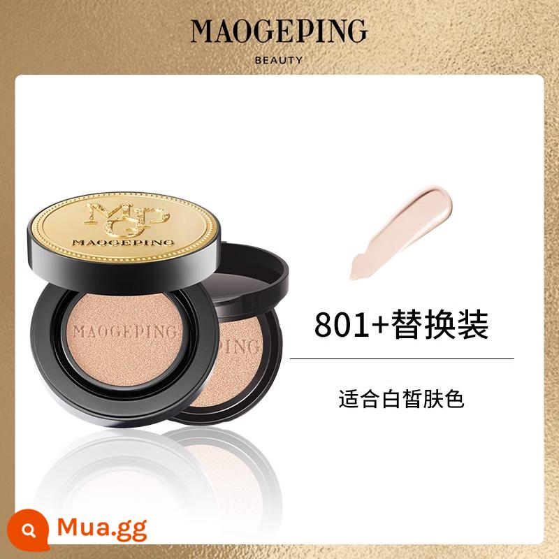 Mao Geping caviar air cushion kem nền dạng lỏng nuôi dưỡng da che khuyết điểm dưỡng ẩm trang điểm lâu trôi kem bb khô da dầu nữ chính hãng - [Trang phục trang trọng] Đệm hơi mới 801 8g + nạp lại