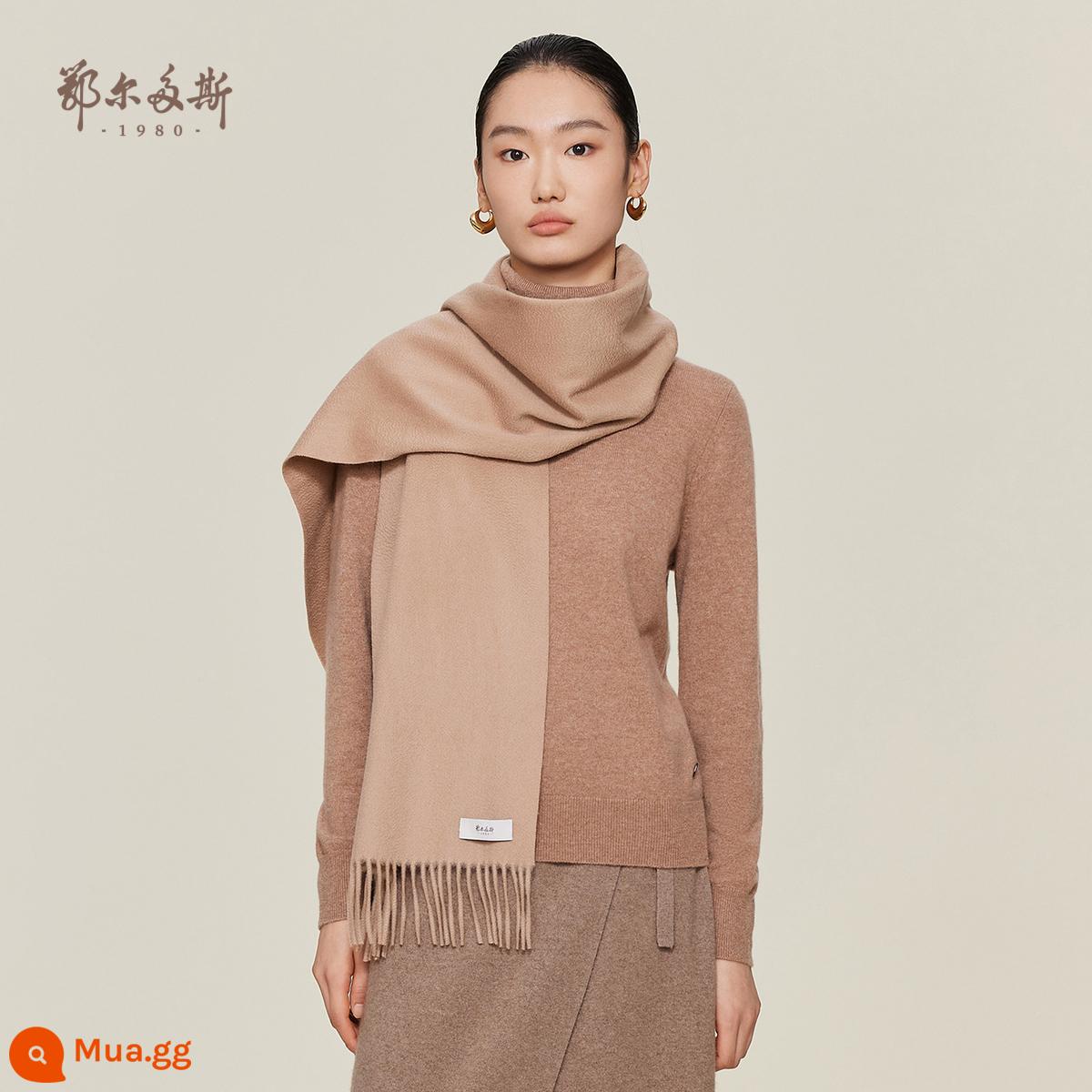 Ordos 1980 nam và nữ cùng phong cách 22 mùa thu đông mới khăn quàng cổ ấm áp toàn bộ bằng cashmere nguyên chất 180x30cm - con lạc đà