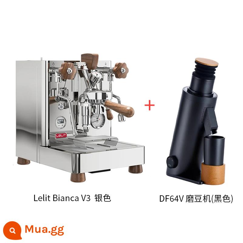 Ý Lelit Bianca V3 đòn bẩy áp suất biến đổi nồi hơi đôi Bơm quay PID E61 máy pha cà phê espresso - v3+df64v màu đen