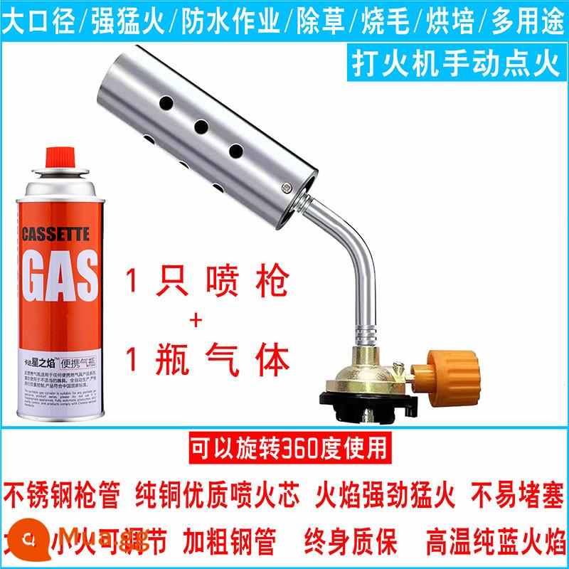 Bình gas băng cassette súng hỏa mai đánh lửa nướng đèn phun hàn súng đốt lông heo nhà di động gas nướng súng lộn ngược - Súng phun sơn model 816 tặng kèm 1 bình gas nhập khẩu đường kính lớn lửa cực mạnh