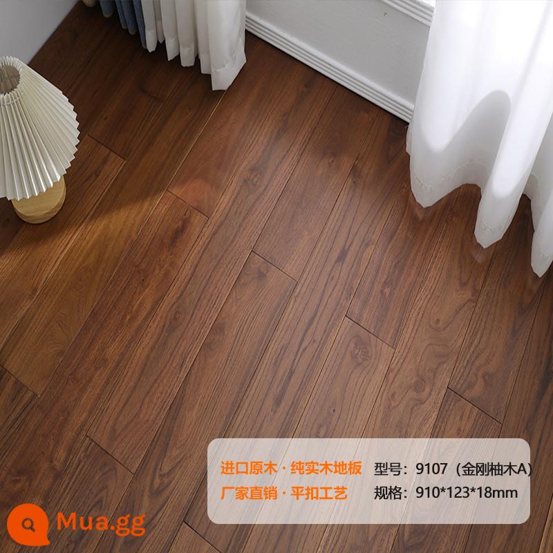 Longyan Diamond Teak Oak Sàn gỗ nguyên khối Nhà máy bán hàng trực tiếp Hạt gỗ màu xám Phòng ngủ gia đình Thân thiện với môi trường - Gỗ tếch King Kong A 9107