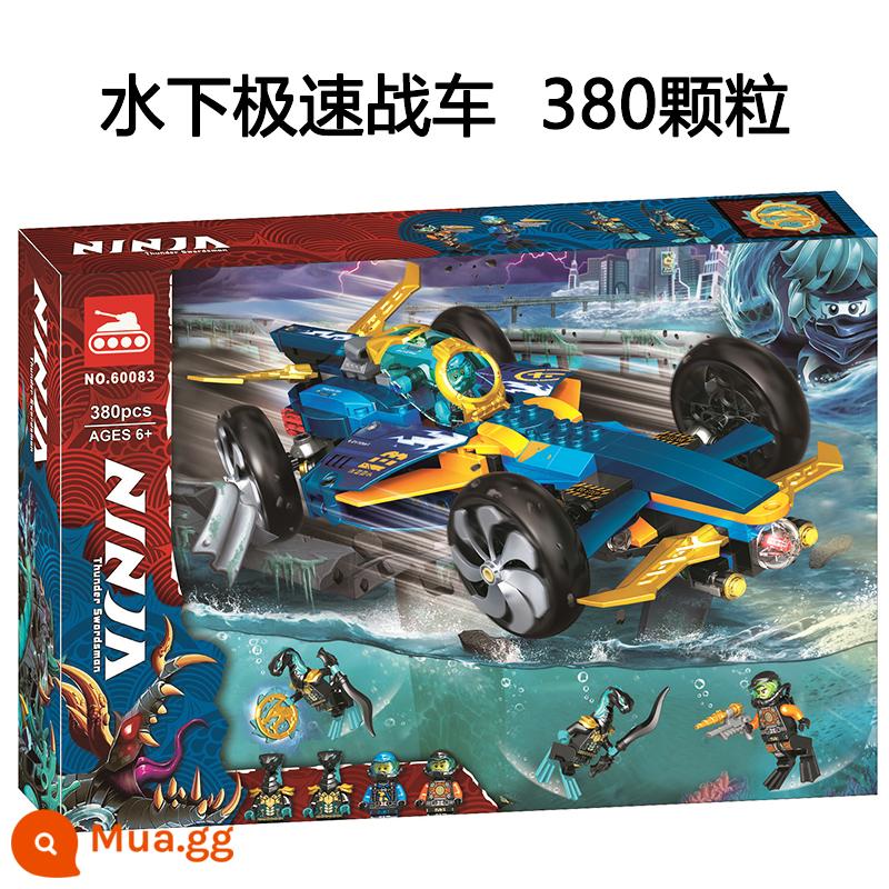 Khối xây dựng Trung Quốc Phantom Ninja Rồng nước Phần thưởng dưới nước Số Tốc độ Cỗ xe Mech Flame Dragon Khối xây dựng lắp ráp - Bình tăng tốc dưới nước chế độ kép