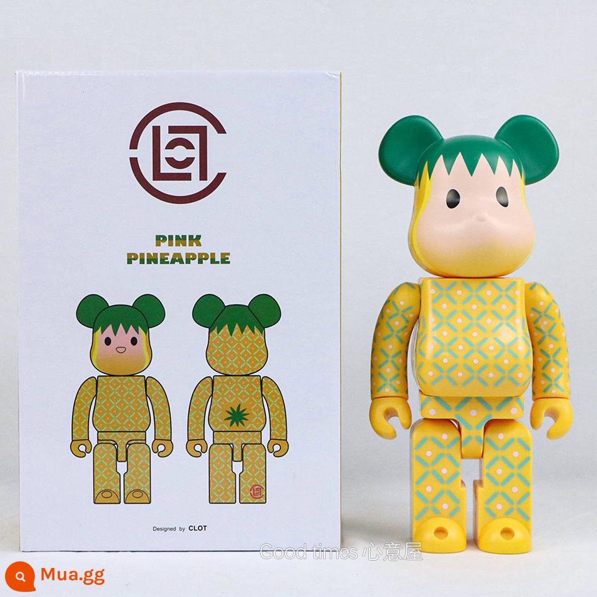 Bearbrick400% bạo lực gấu khối xây dựng gấu trang trí phòng khách mô hình trang trí búp bê Van Gogh búp bê triều chơi gấu - Quả cam