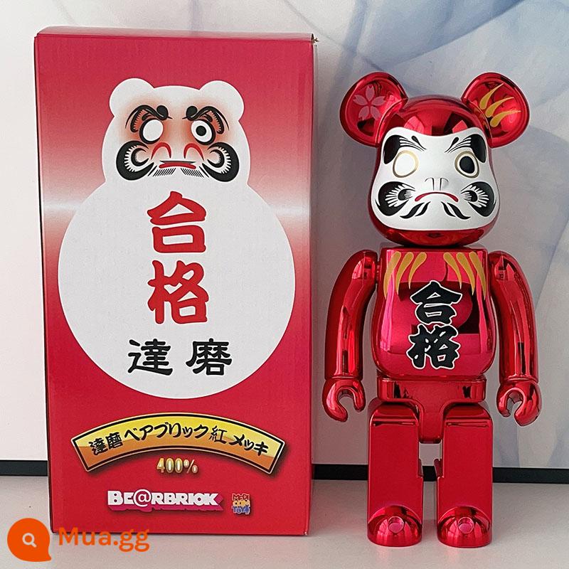 Bearbrick400% bạo lực gấu khối xây dựng gấu trang trí phòng khách mô hình trang trí búp bê Van Gogh búp bê triều chơi gấu - màu đỏ