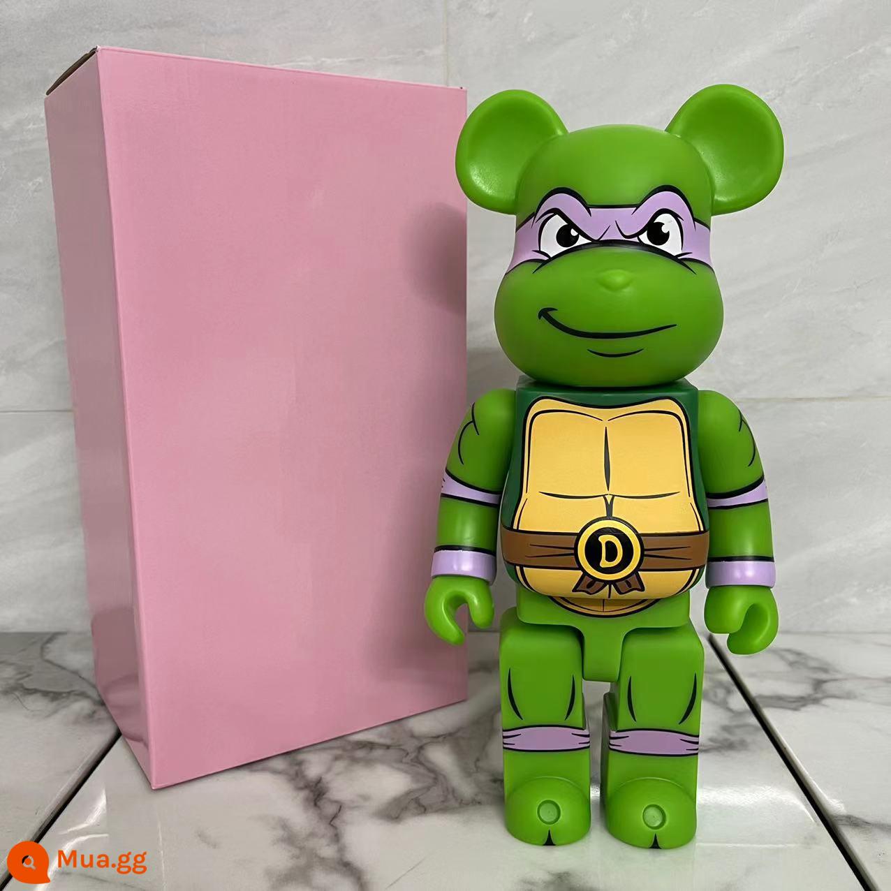 Bearbrick lưới đỏ bạo lực gấu búp bê trang trí phòng khách xây dựng mô hình khối búp bê gấu dâu tây gấu mù hộp quà tặng - Ninja Rùa Don