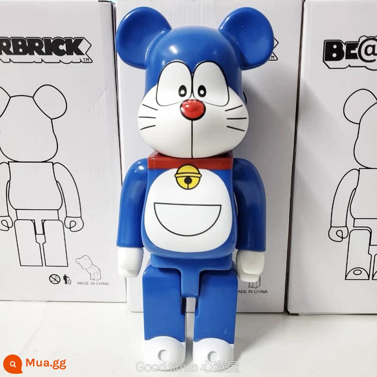 Bearbrick lưới đỏ bạo lực gấu búp bê trang trí phòng khách xây dựng mô hình khối búp bê gấu dâu tây gấu mù hộp quà tặng - leng keng