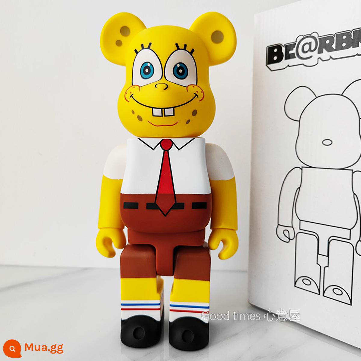 Bearbrick lưới đỏ bạo lực gấu búp bê trang trí phòng khách xây dựng mô hình khối búp bê gấu dâu tây gấu mù hộp quà tặng - bọt biển