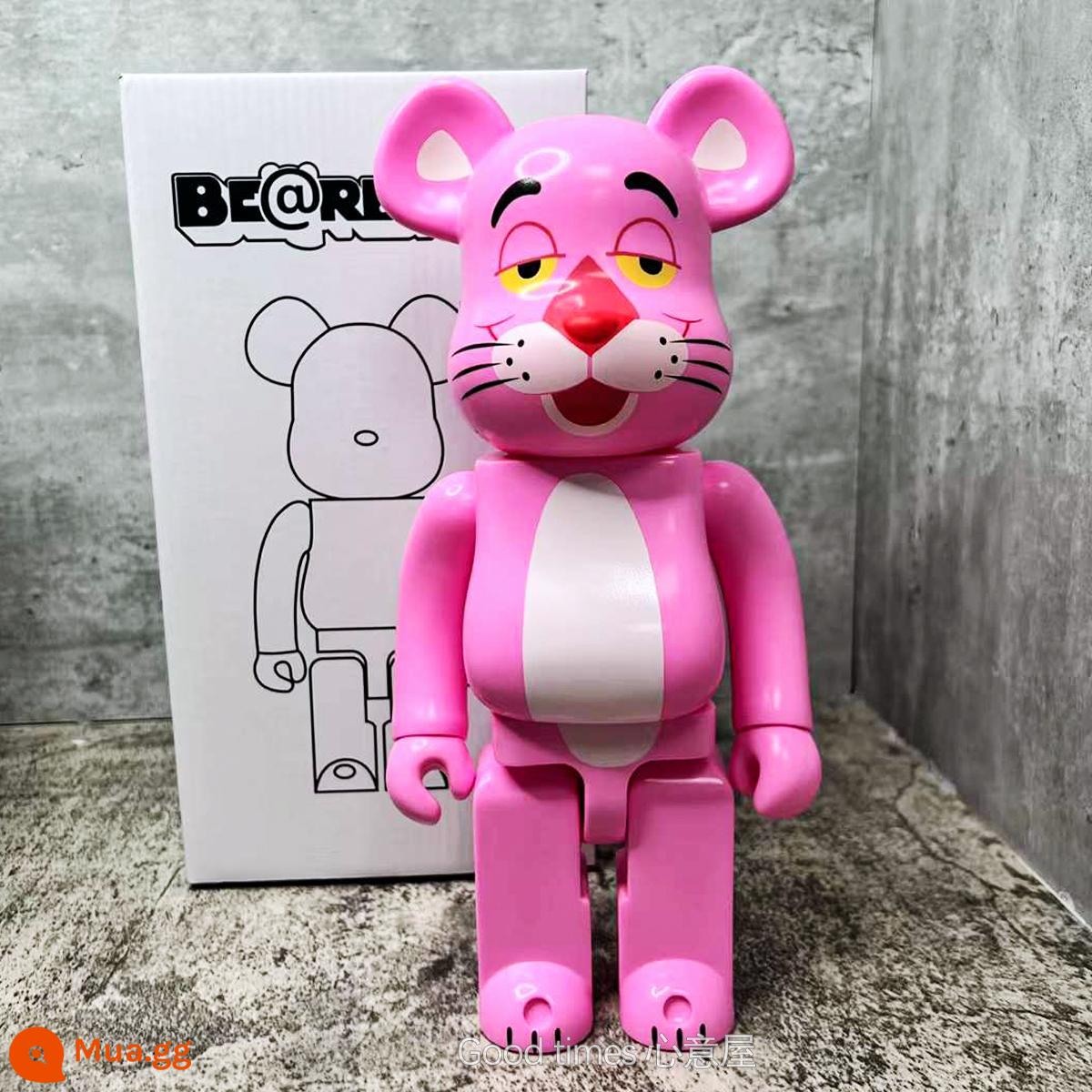 Bearbrick lưới đỏ bạo lực gấu búp bê trang trí phòng khách xây dựng mô hình khối búp bê gấu dâu tây gấu mù hộp quà tặng - Nâu sâm